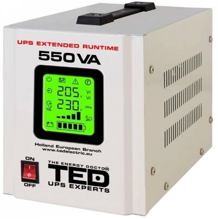 Інвертор/Джерело безперебійного живлення TED Electric 550VA UPS (300W)