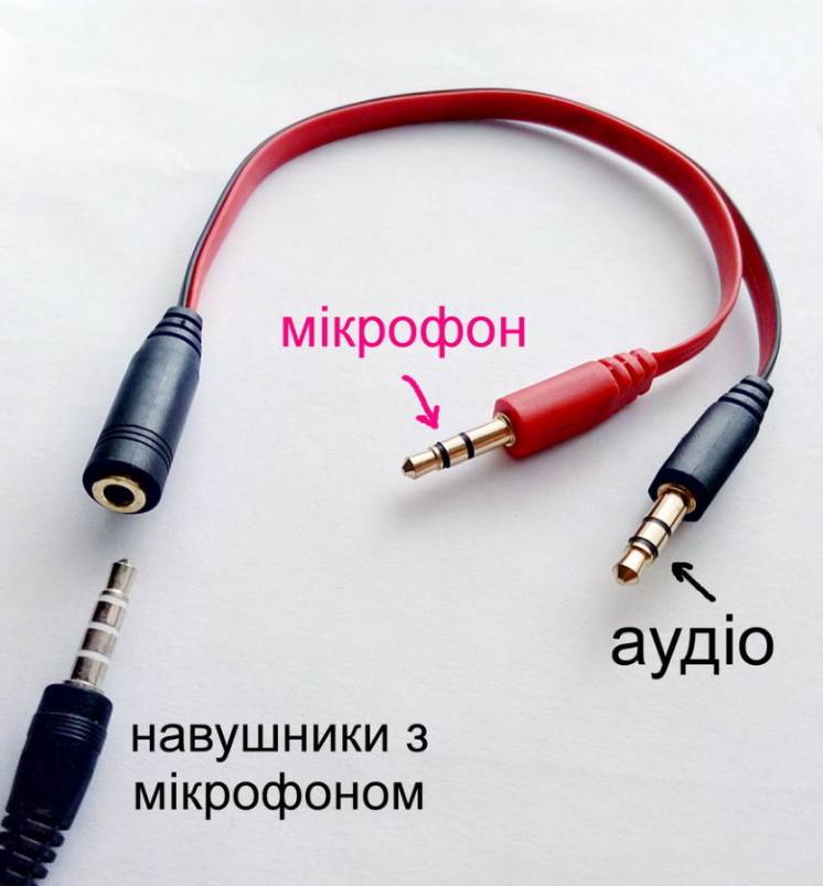 Аудио переходник для наушников с микрофоном высокое качество Aux