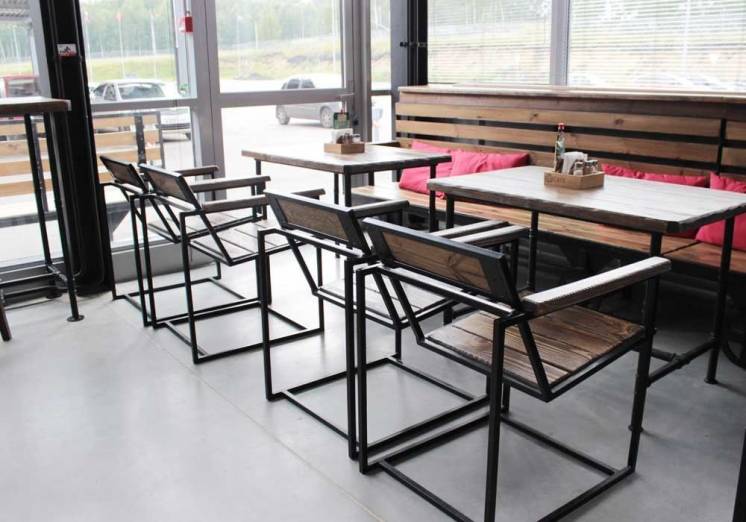 Столы, барные стулья, мебель для кафе и баров в стиле LOFT