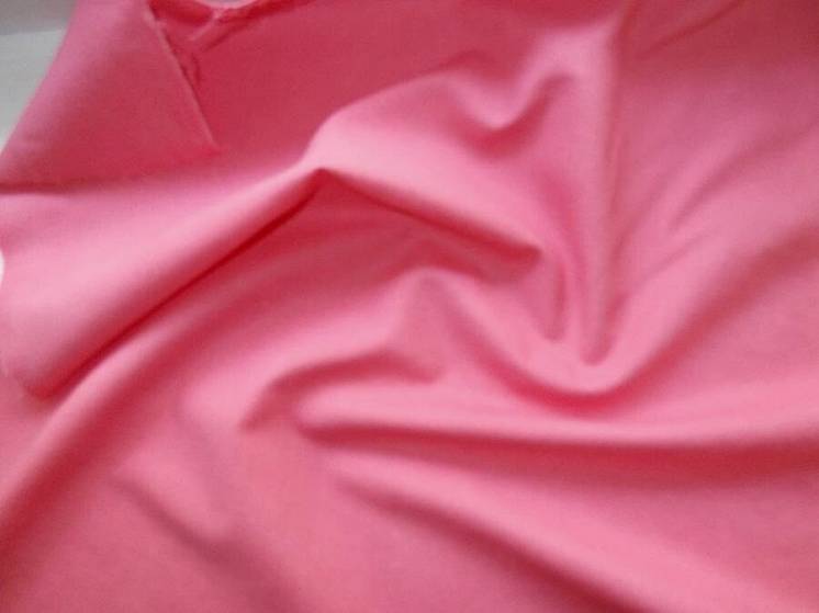Ткань хлопок со льном розово-кораллового цвета. Для  рукоделия
