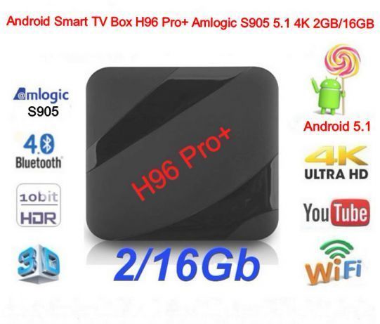 Android Smart TV Box H96 Pro Plus Amlogic S905 5.1 4K 3D WIFI 2GB/16
