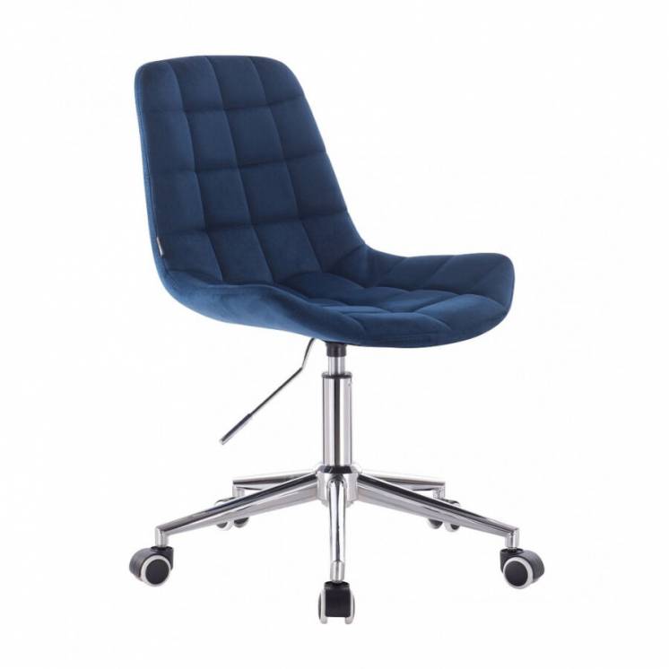 Кресло HR590K синее велюр