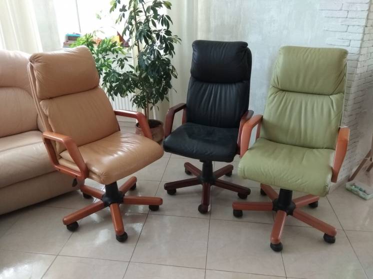 офісні компютерні шкіряні крісла, кресла кожа для офиса, кабинет