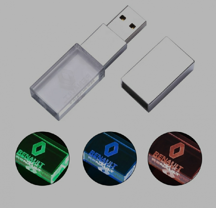 USB флеш накопитель 32 GB с подсветкой логотипа рено